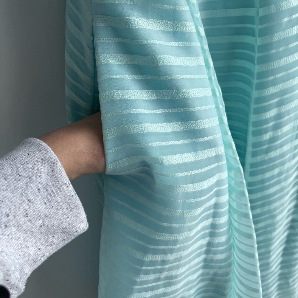 Halston Heritage Organza Cocktail Dress – Seafoam - Picture 6 of 7
